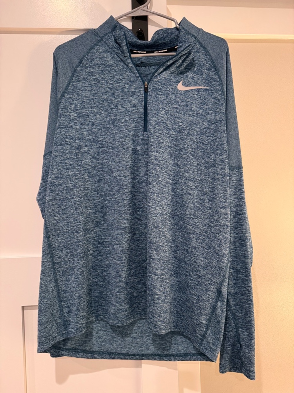 Nike Running Blue Heather Dri-FIT 1/4 Zip Athletic Pullover